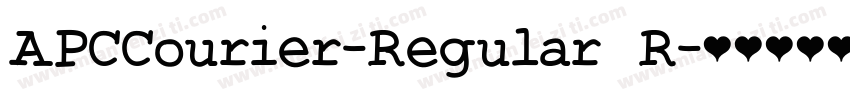 APCCourier-Regular R字体转换